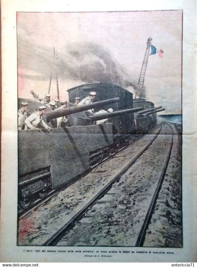 La Domenica Del Corriere 13 Maggio 1917 WW1 Terremoto Monterchi Edison Salonicco - Guerre 1914-18