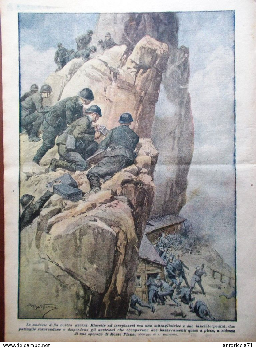 La Domenica Del Corriere 12 Agosto 1917 WW1 Offensiva Fiandra Mauthausen Gonzaga - Guerre 1914-18