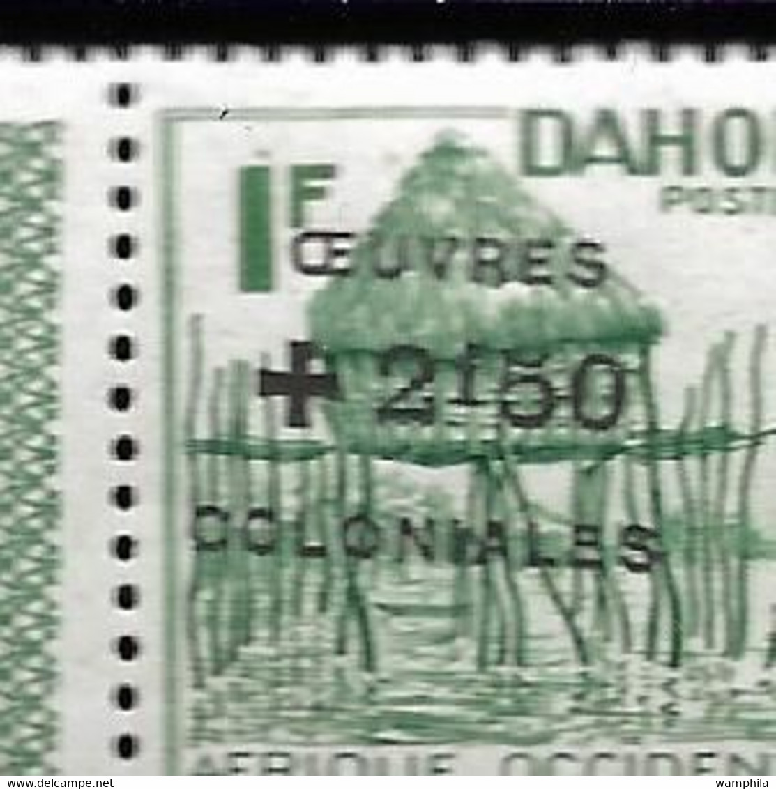 Dahomey N°154** Bloc De 6 Avec Variété De Surcharge Et Croix De Repère.( Un Timbre Défectueux) - Other & Unclassified