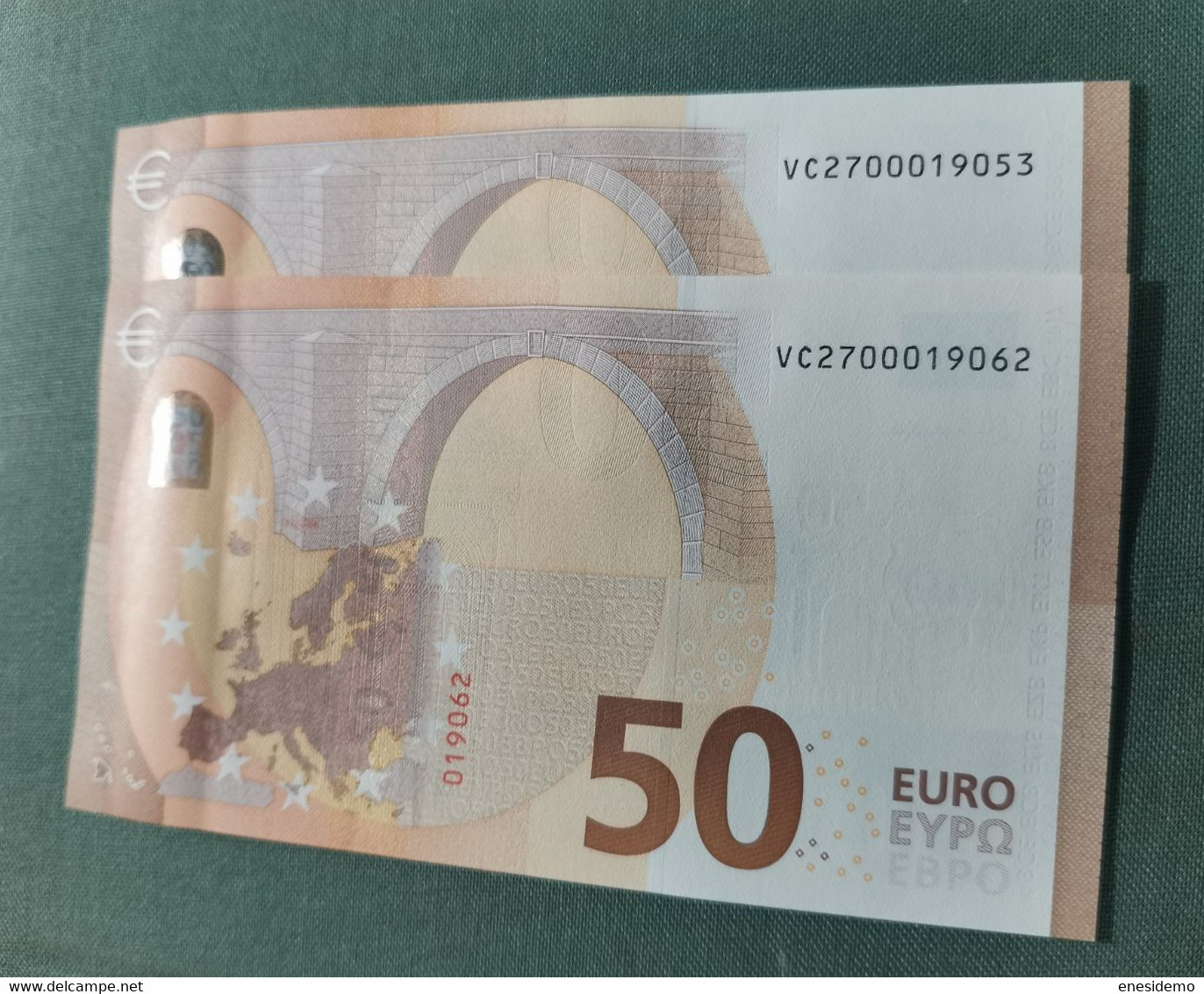 50 EURO SPAIN 2017 LAGARDE V021E5 VC CORRELATIVE COUPLE SC FDS UNCIRCULATED PERFECT - 50 Euro