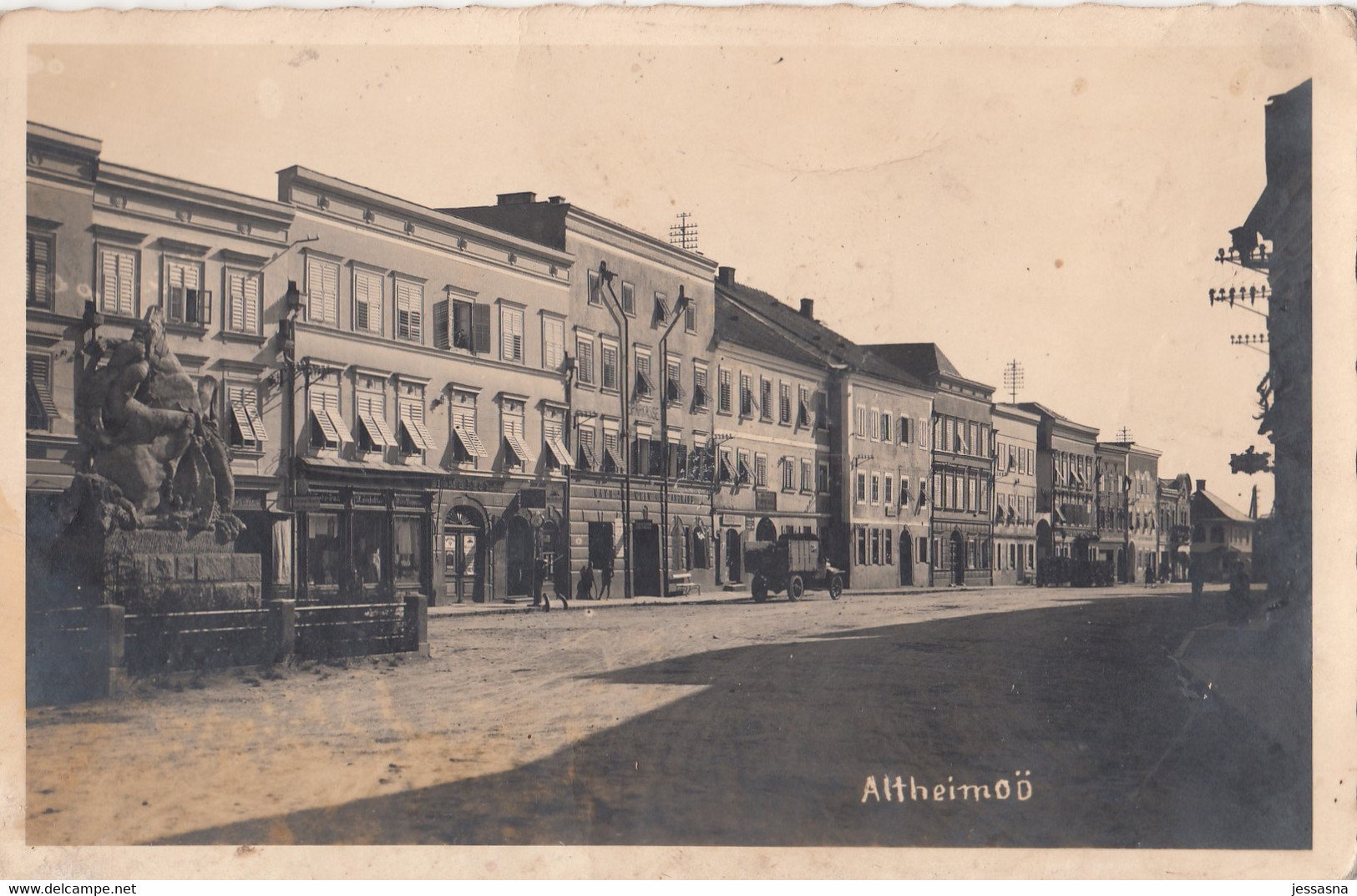 AK - OÖ - Altheim - Strassenansicht Mit Alter Sparkasse - 1928 - Altheim