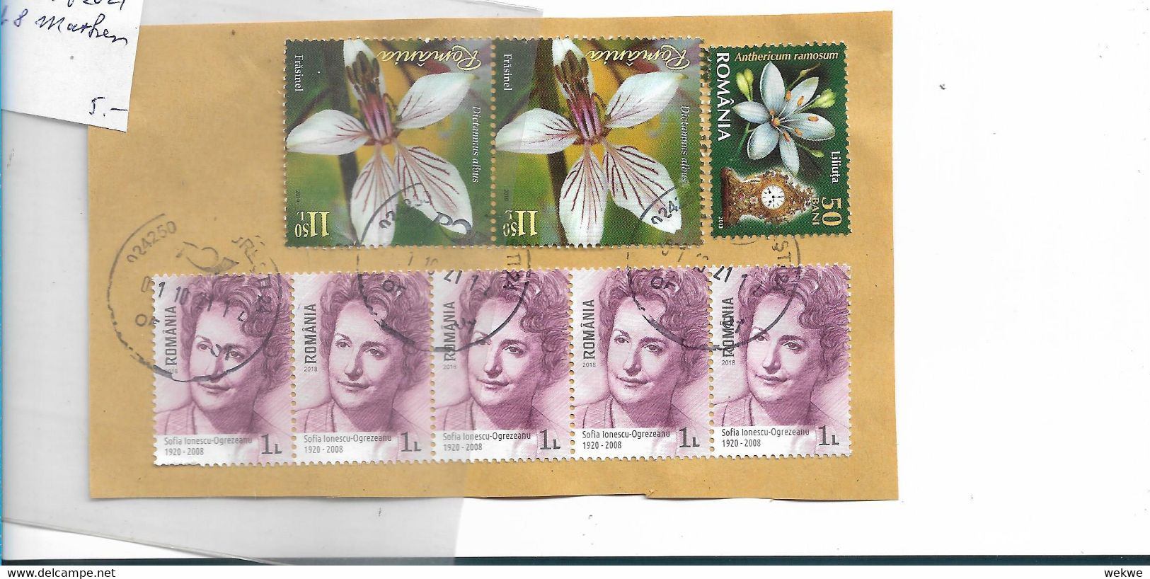 Rumänien 003/ AUSSCHNITT Von 2021 Mit 8 Marken - Used Stamps
