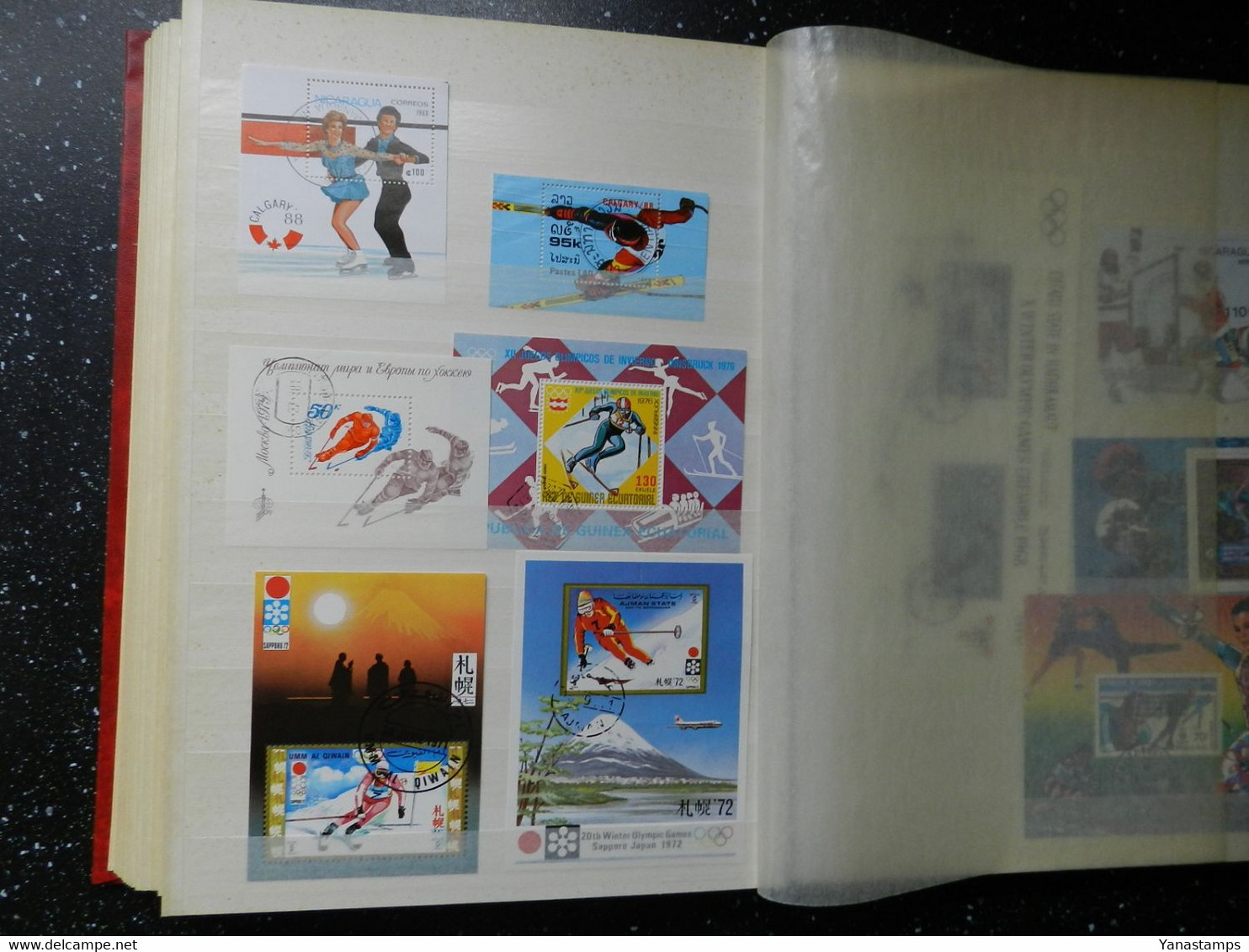 Wintersports/Olympics : stockbook full of stamps with 120+ blocks/sheetlets, CHEAP !!!