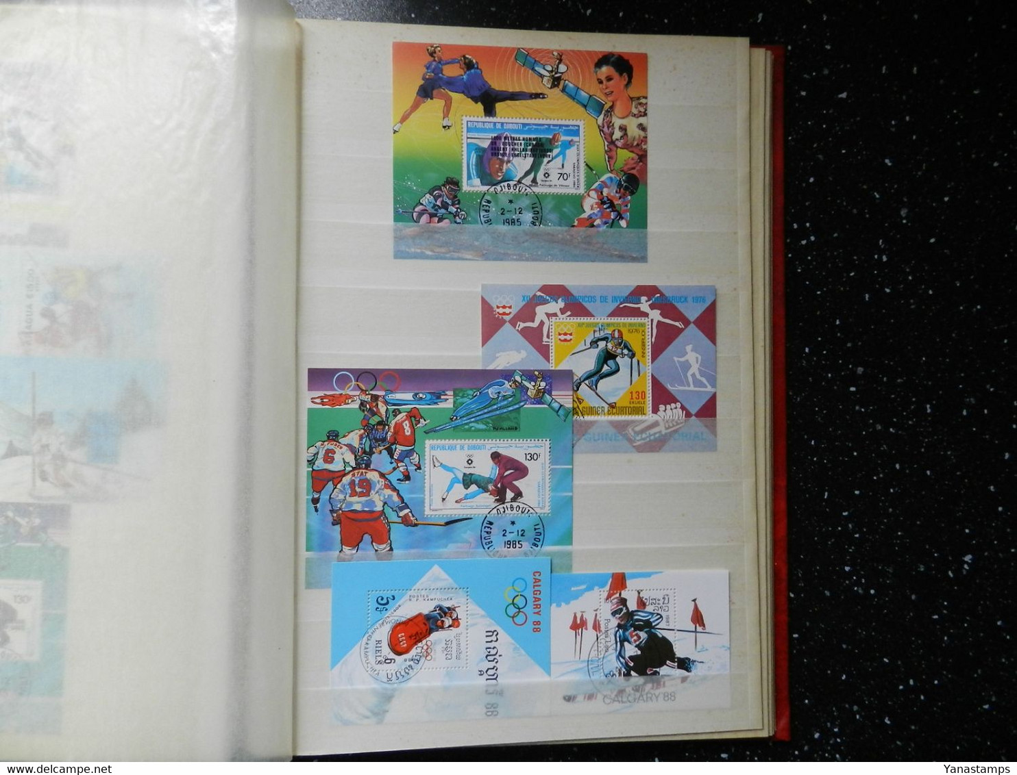 Wintersports/Olympics : stockbook full of stamps with 120+ blocks/sheetlets, CHEAP !!!