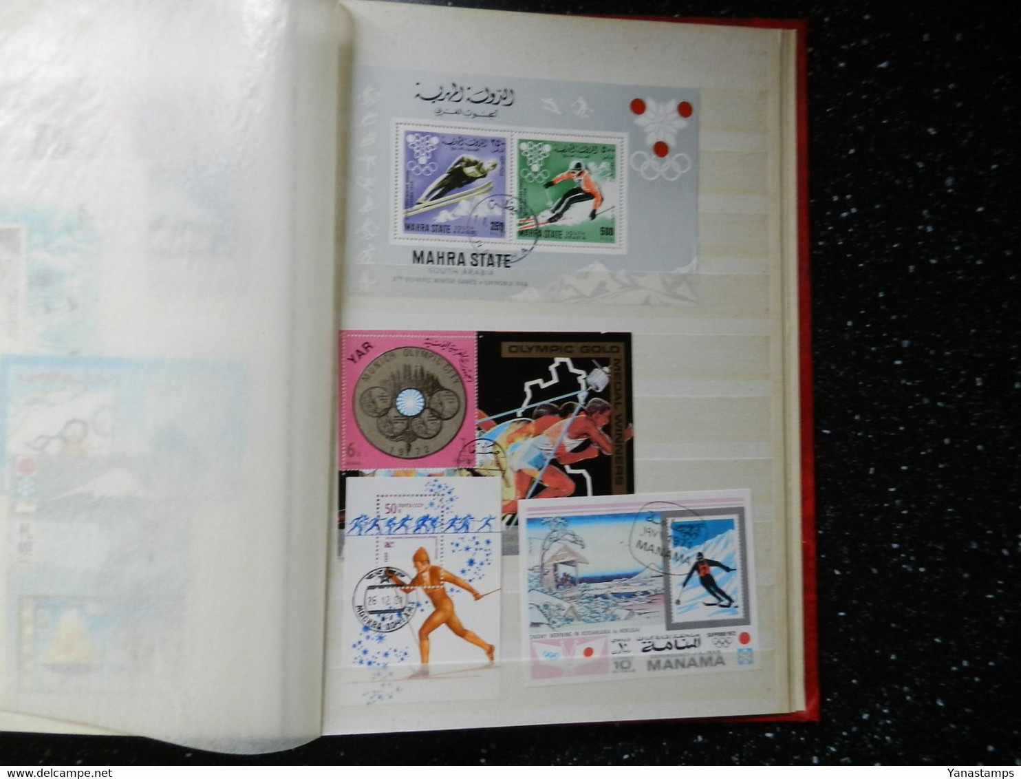 Wintersports/Olympics : stockbook full of stamps with 120+ blocks/sheetlets, CHEAP !!!