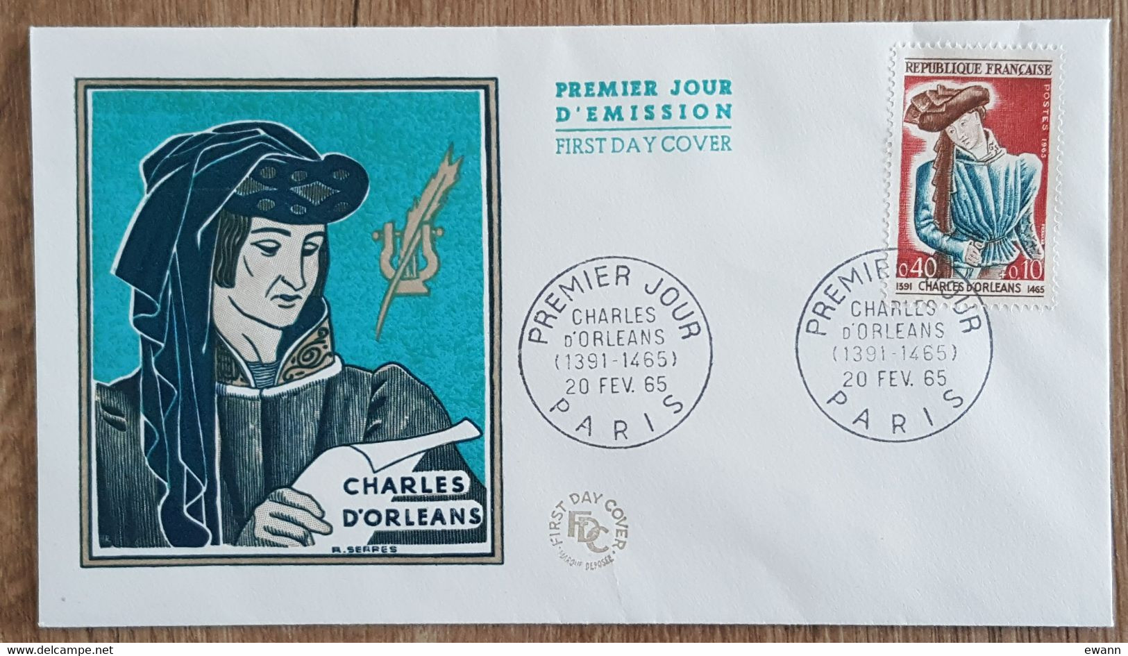 FDC 1965 - YT N°1445 - CHARLES D'ORLEANS - PARIS - 1960-1969