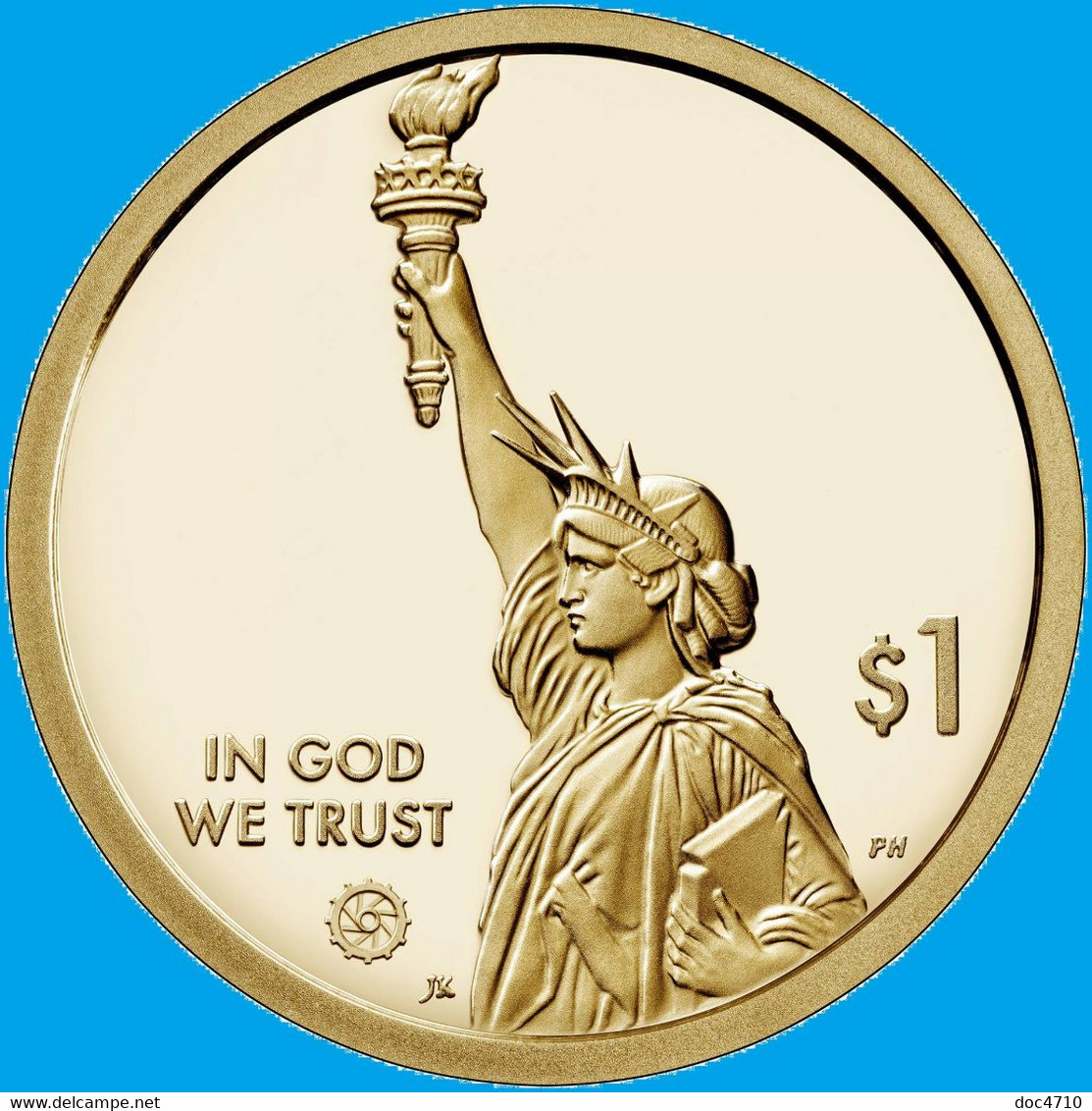 USA 1 Dollar 2021 D, Innovation-Virginia - Chesapeake Bay Tunnel, KM#New, Unc - 2000-…: Sacagawea