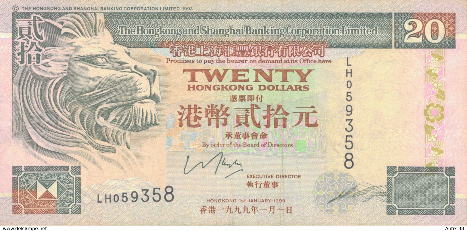 K40 - HONG-KONG - Billet De 20 DOLLARS - Hongkong