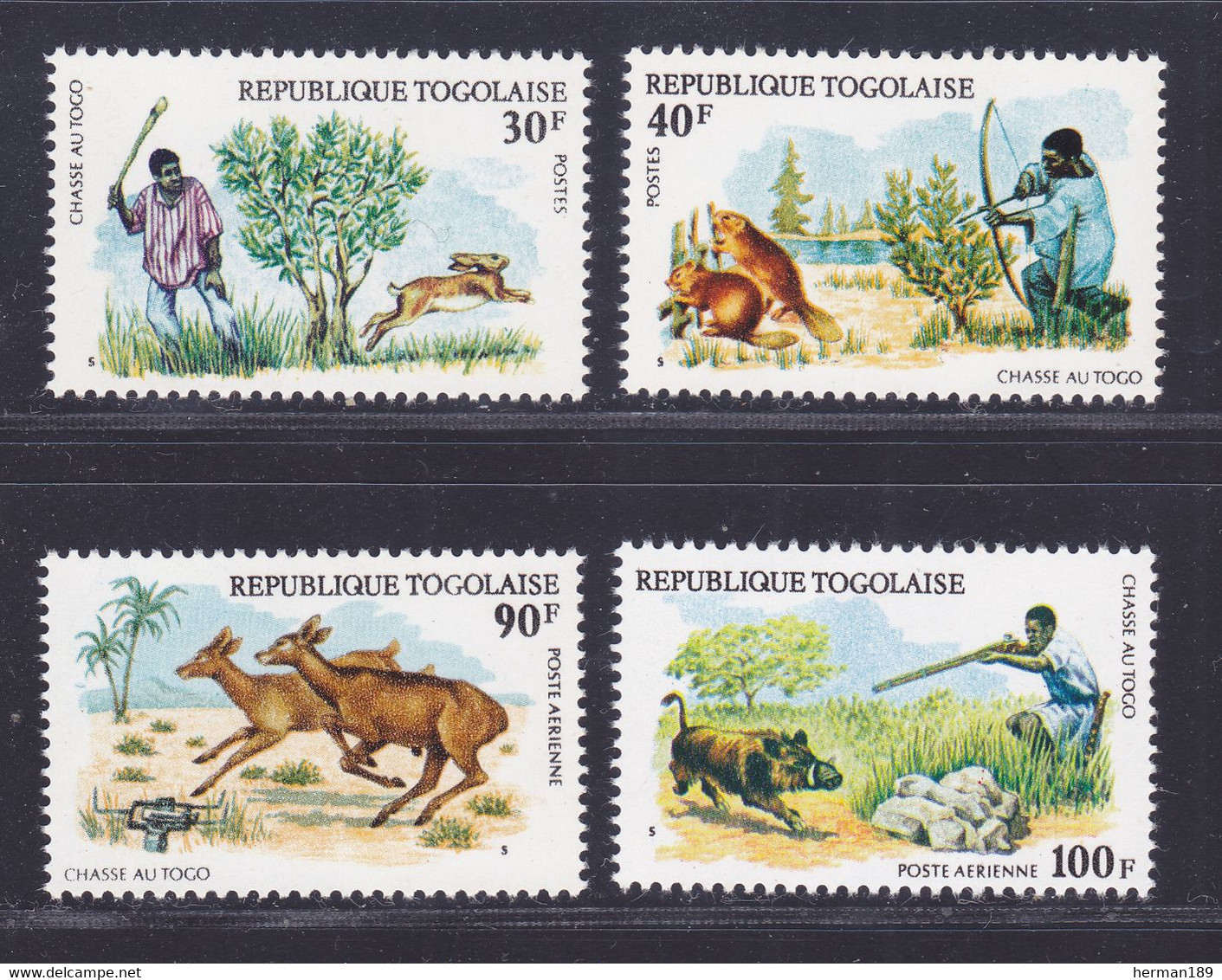 TOGO N°  843 & 844, A252 & 253 ** MNH Neufs Sans Charnière, TB (D9704) Chasse Au Togo - 1975 - Togo (1960-...)