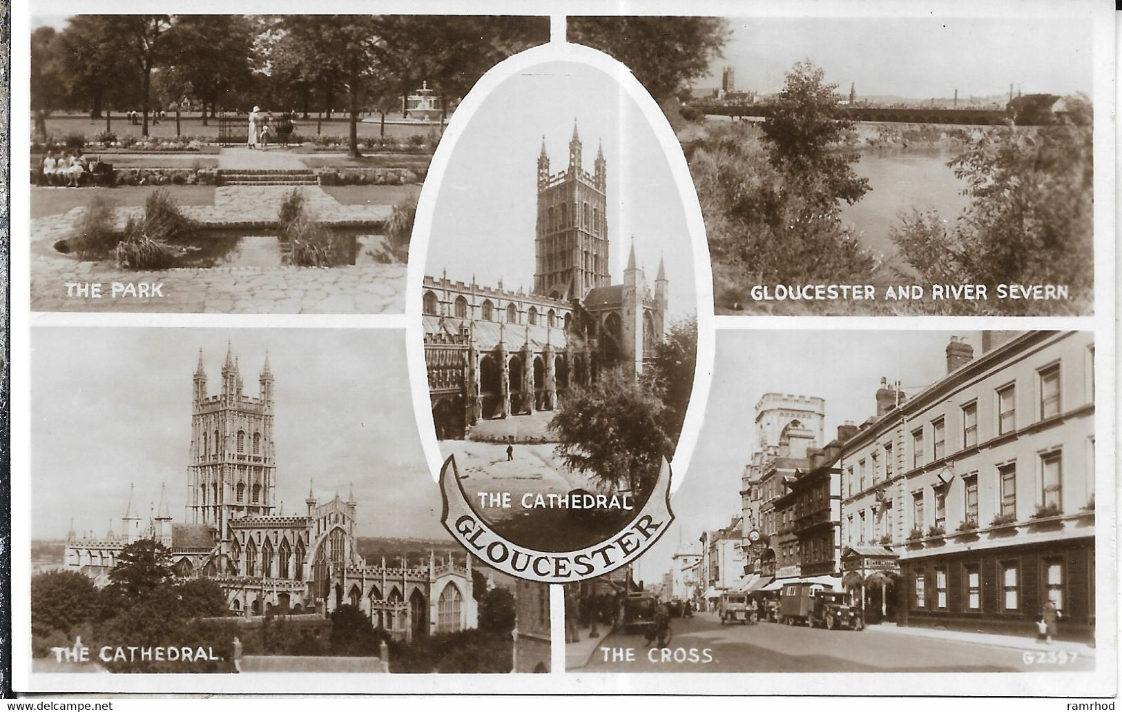 GLOUCESTER, 5 Views Of The Park, Cathedral (x2), The Cross & River Severn  (Publisher - Valentine's) Early 1900's Unused - Gloucester