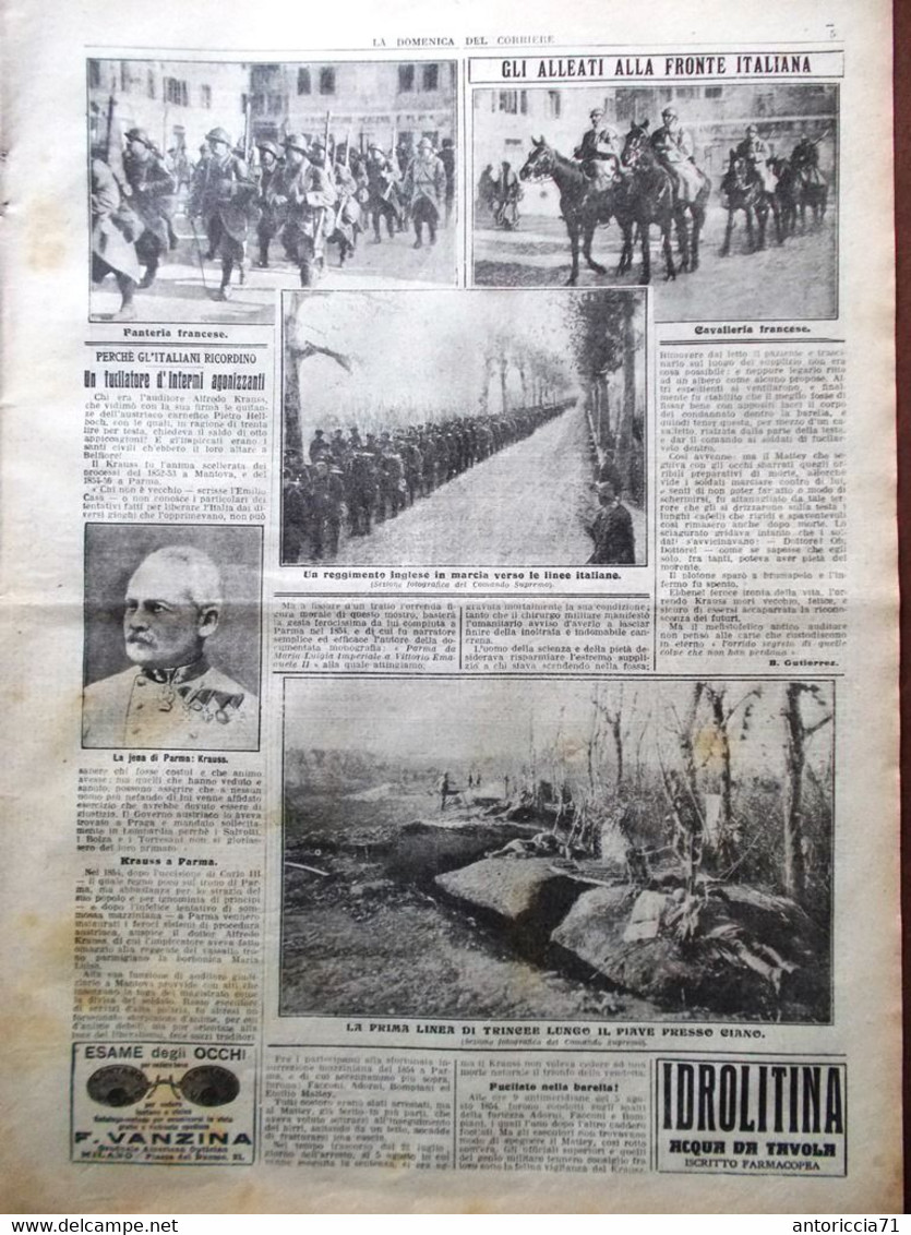 La Domenica Del Corriere 23 Dicembre 1917 WW1 Alleati Gerusalemme Natale Parma - Weltkrieg 1914-18