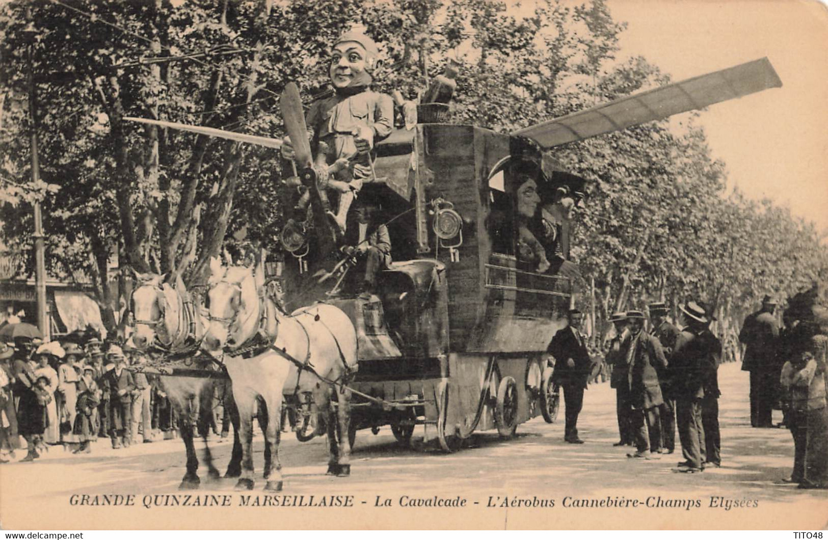 France (13 Marseille) - La Cavalcade - L'Aérobus Cannebière-Champs Elysées - Canebière, Stadscentrum