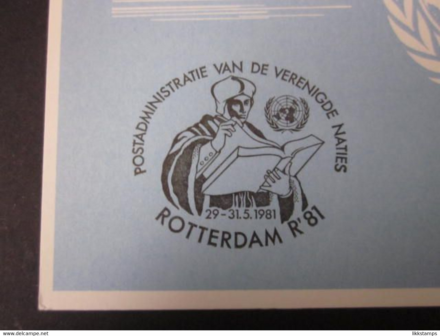 A RARE ROTTERDAM R '81 EXHIBITION SOUVENIR CARD WITH FIRST DAY OF EVENT CANCELLATION. ( 02259 ) - Briefe U. Dokumente