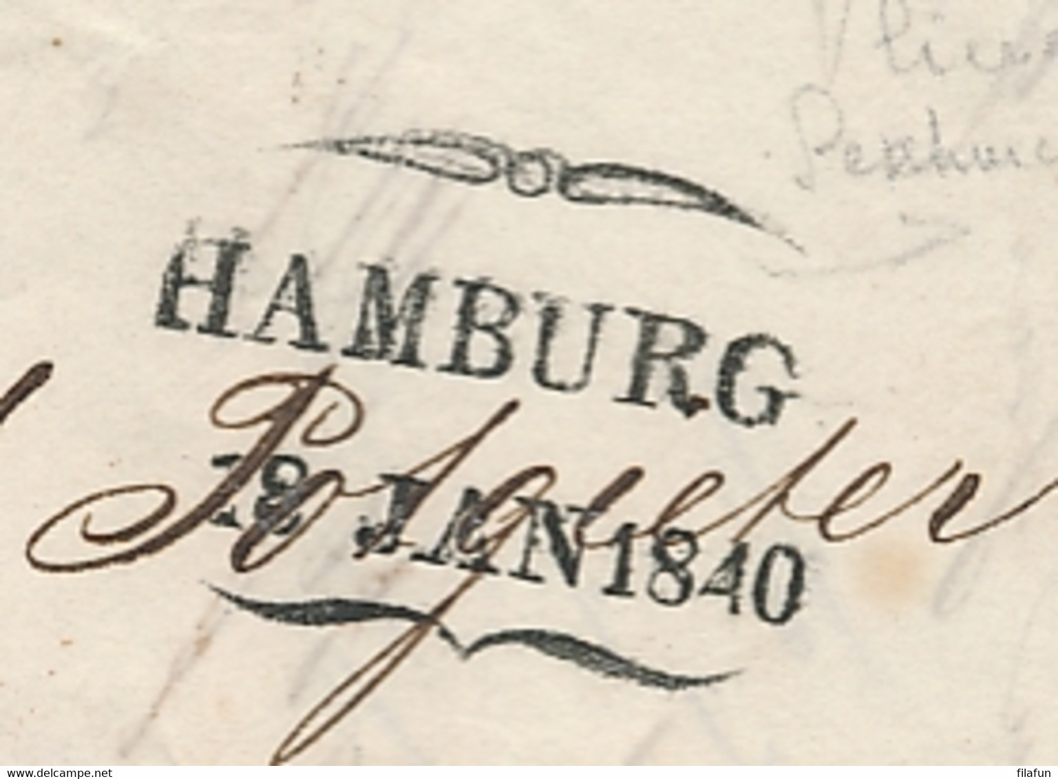 Hamburg - 1840 - Folded Letter Van Hamburg Naar Amsterdam / Nederland - Hamburg