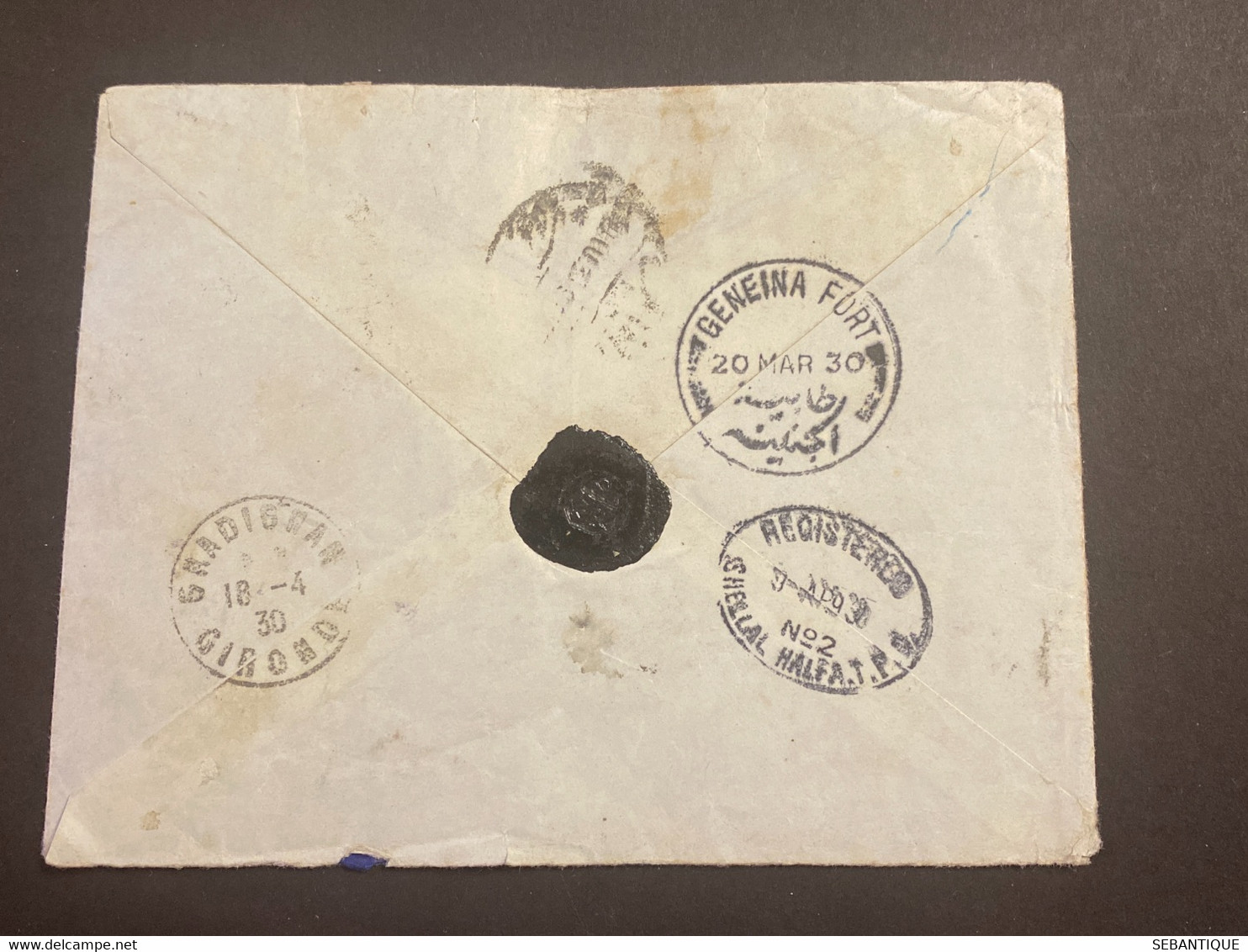 Lettre 1930 Oubangui Tchad Via Fasher Karthum Caire Cachet Geneina Fort + Shellal Halfa - Neufs