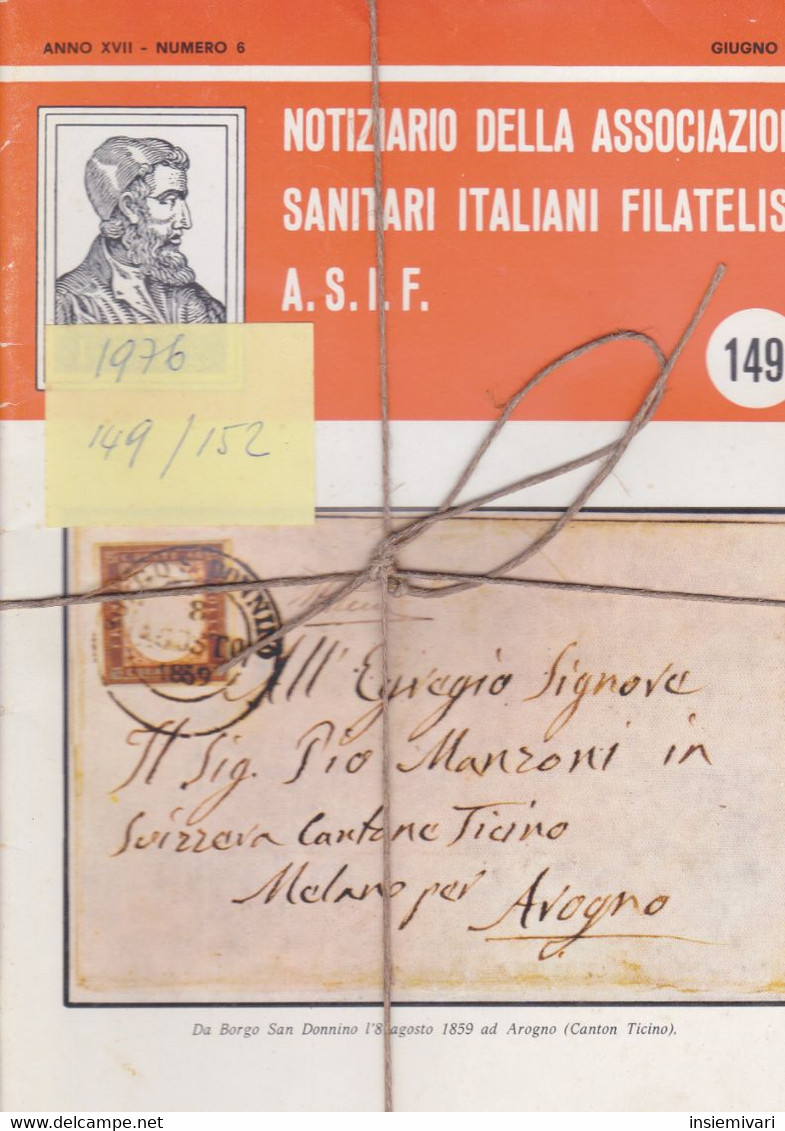 E+NOTIZIARIO A.S.I.F. DI STORIA POSTALE 4 FASCICOLI ANNATA  1976. - Italiane (dal 1941)