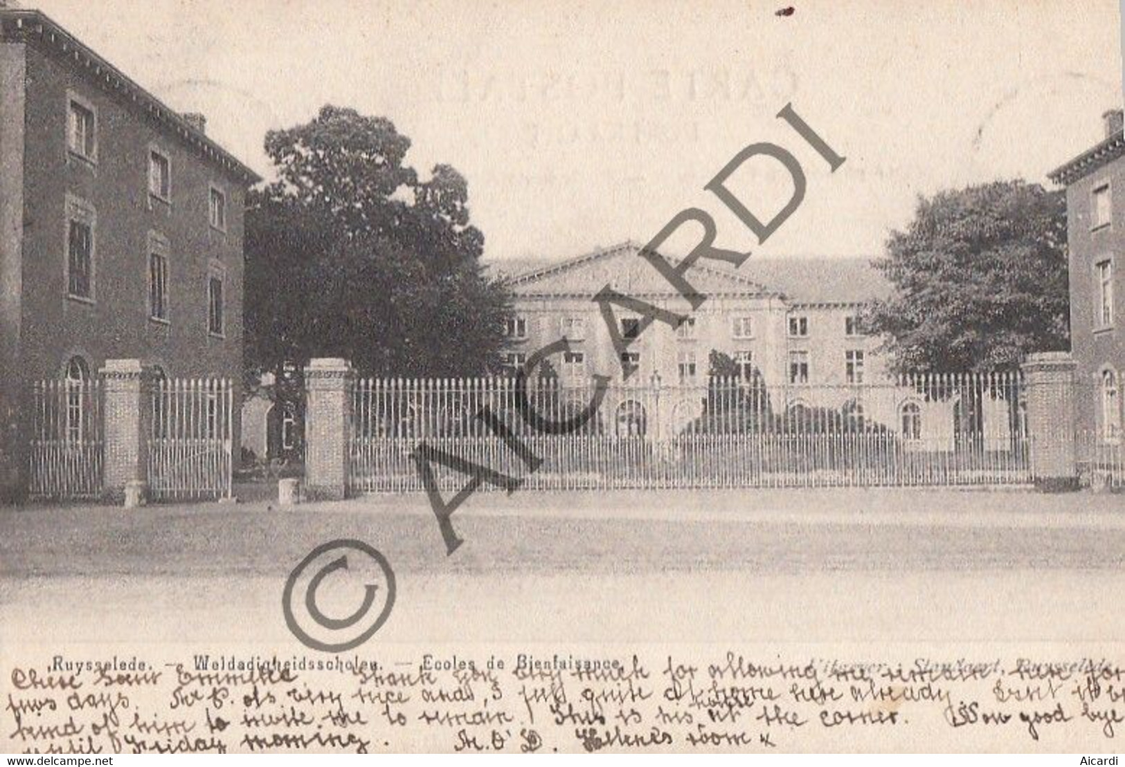 Carte Postale/Postkaart - RUISELEDE - Weldadigheidsscholen (Révérende Soeur Emmélie, Gand, 1902) (A333) - Ruiselede