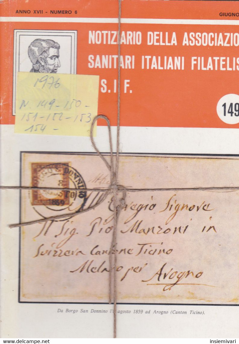 E+NOTIZIARIO A.S.I.F. DI STORIA POSTALE 6 FASCICOLI ANNATA  1976. - Italiaans (vanaf 1941)