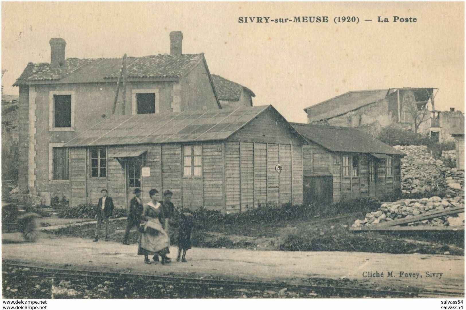 55) SIVRY-SUR-MEUSE : La Poste (1920) - Other & Unclassified