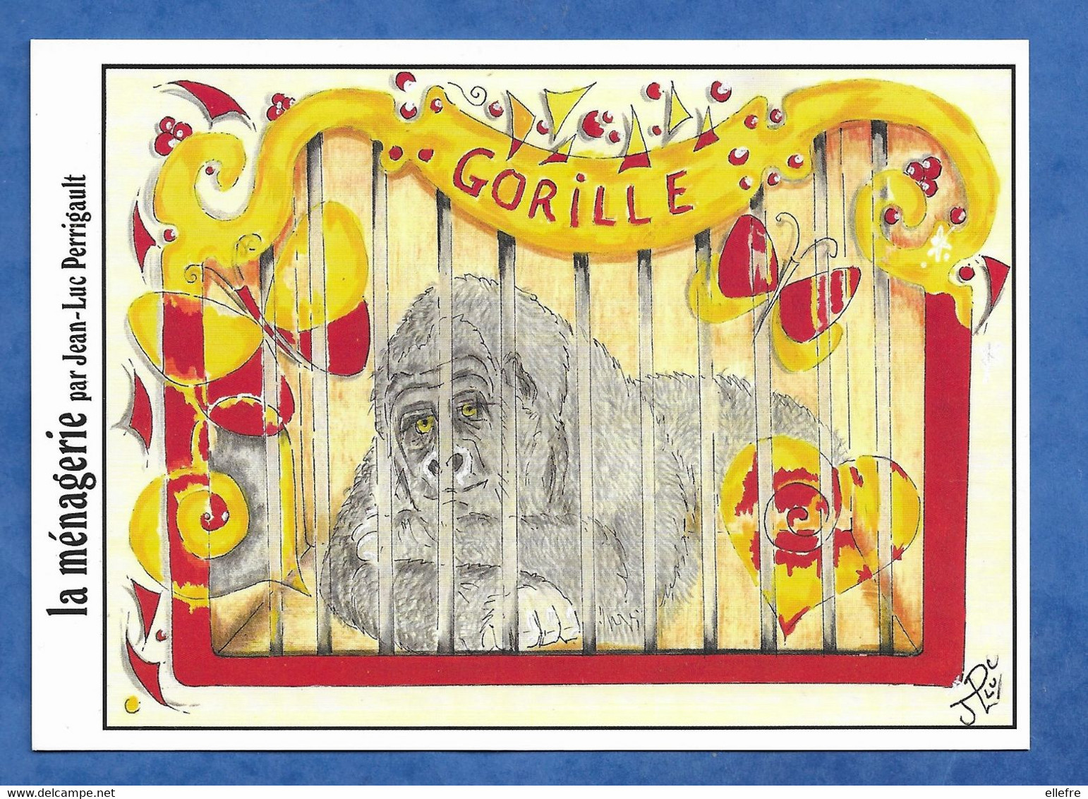 CPM FESTICART' 2014 Enghien Les Bains La Magie Du Cirque - La Ménagerie Le Gorille Par Jean Luc Perrigault - Bourses & Salons De Collections