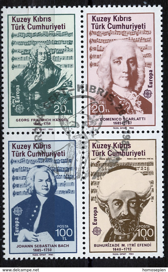 Chypre Turque - Cyprus - Zypern 1985 Y&T N°151 à 154 - Michel N°166 à 169 (o) - EUROPA - Se Tenant - Used Stamps