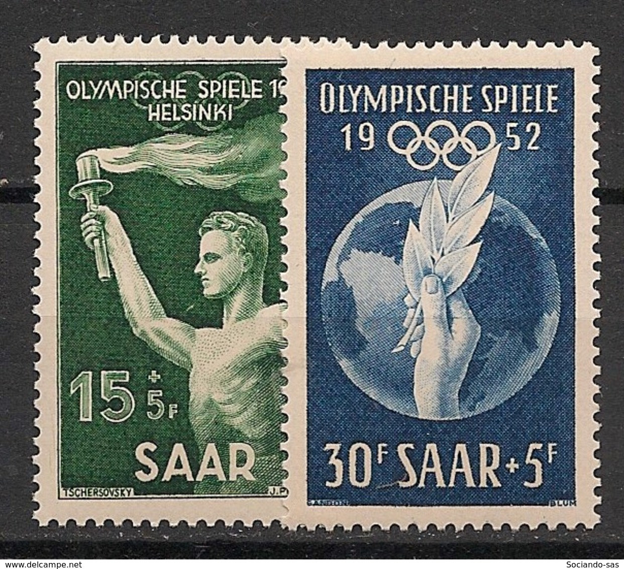 Saar - 1952 - N°Yv. 301 à 302 - Olympics / Helsinki - Neuf Luxe ** / MNH / Postfrisch - Estate 1952: Helsinki