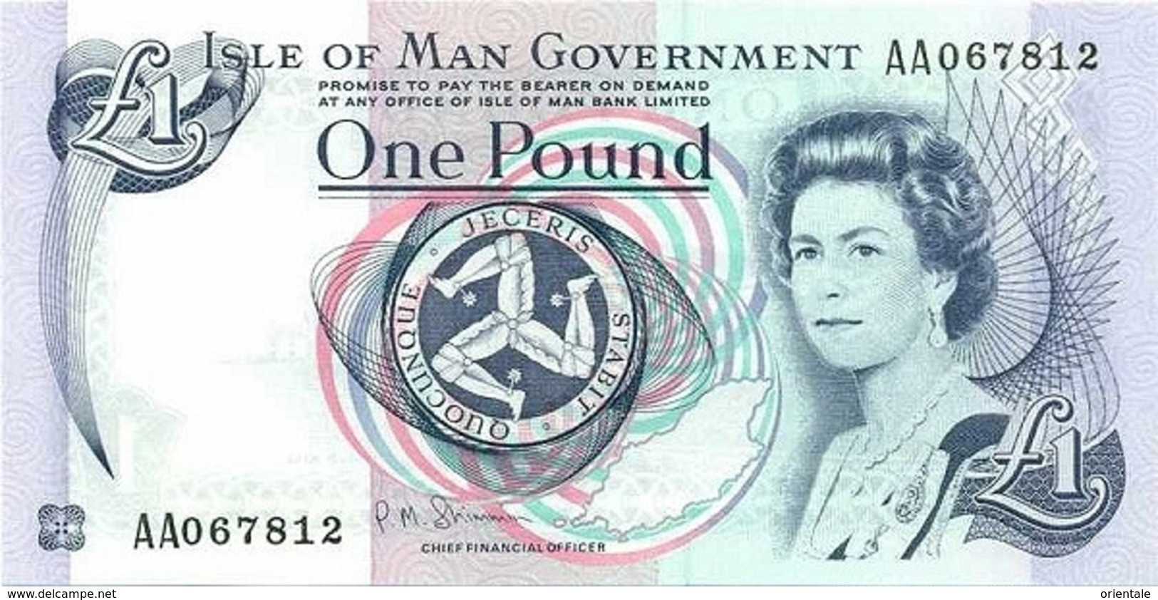 ISLE OF MAN P. 40c 1 P 2009 UNC - 1 Pound