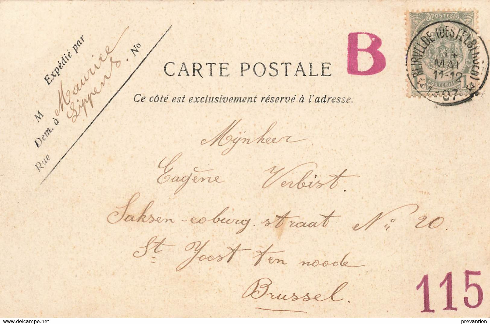 BEIRVELDE - De Dorpstraat - Carte Circulé En 1907 - Lochristi