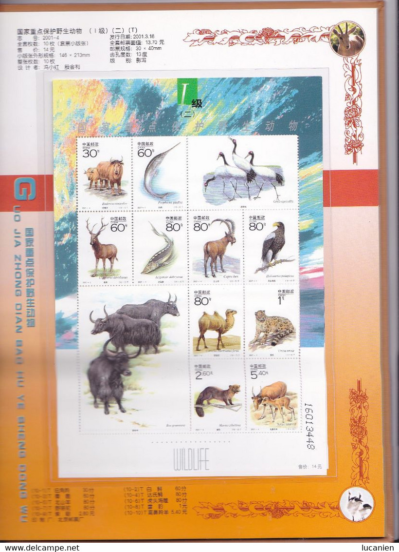 Chine Année Complète 2001 ** -Timbres - Blocs - 22 Photos - Voir Descriptif -