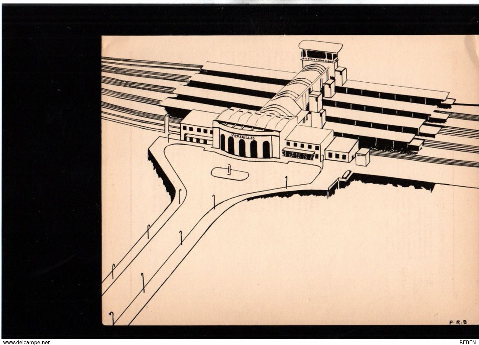 Gravure Année 1937 "Gare De Versailles Chantiers" D'après Un Dessin De François-René Bernard (78) Yvelines - Non Classificati