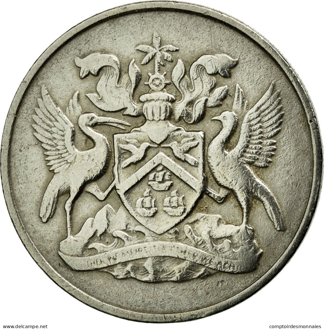 Monnaie, TRINIDAD & TOBAGO, 25 Cents, 1966, Franklin Mint, TTB, Copper-nickel - Trinité & Tobago