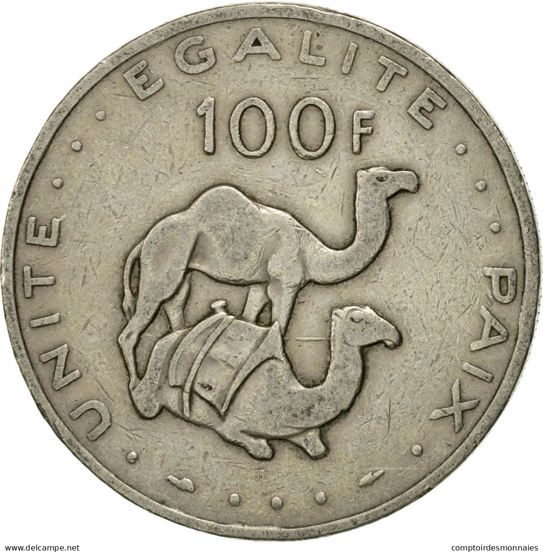 Monnaie, Djibouti, 100 Francs, 1977, Paris, TTB, Copper-nickel, KM:26 - Djibouti