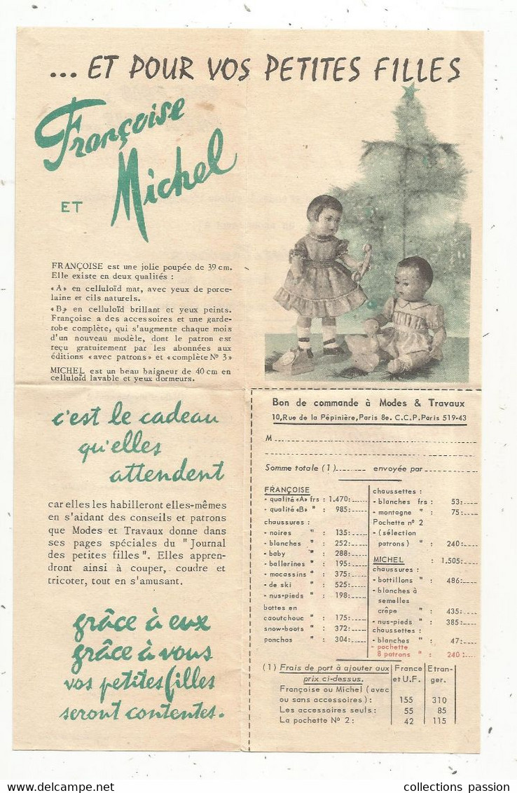 Publicité , MODES ET TRAVAUX , Attention ! Visez Juste...10 Pages , Poupée Françoise ,poupon Michel, Frais Fr 1.65 E - Advertising