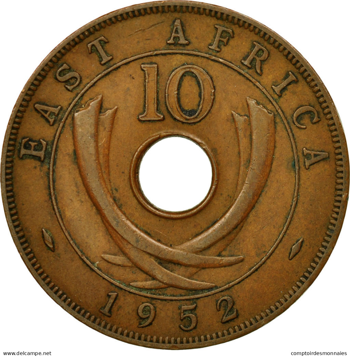 Monnaie, EAST AFRICA, George VI, 10 Cents, 1952, TTB, Bronze, KM:34 - Colonie Britannique
