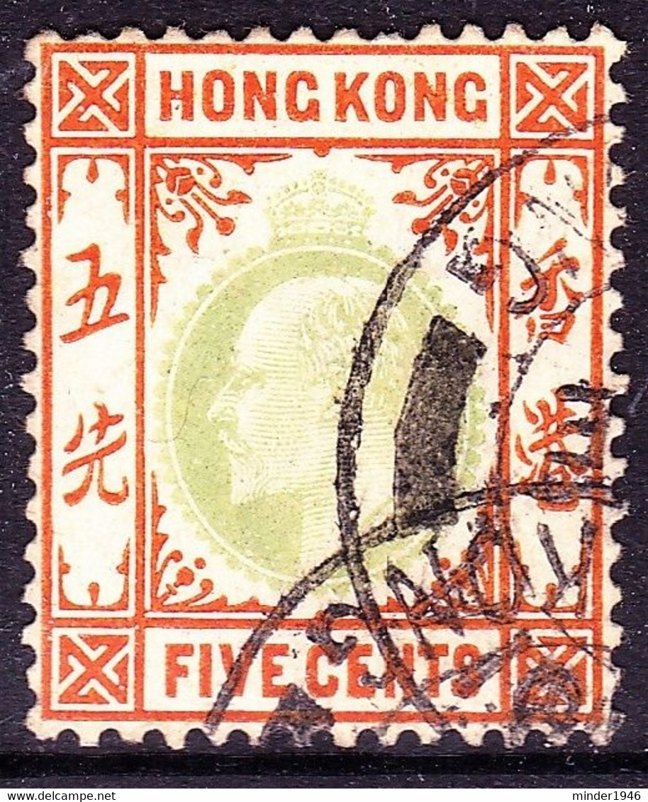 HONG KONG 1904 KEDVII 5c Dull Green & Brown-Orange SG79 FU - Gebraucht