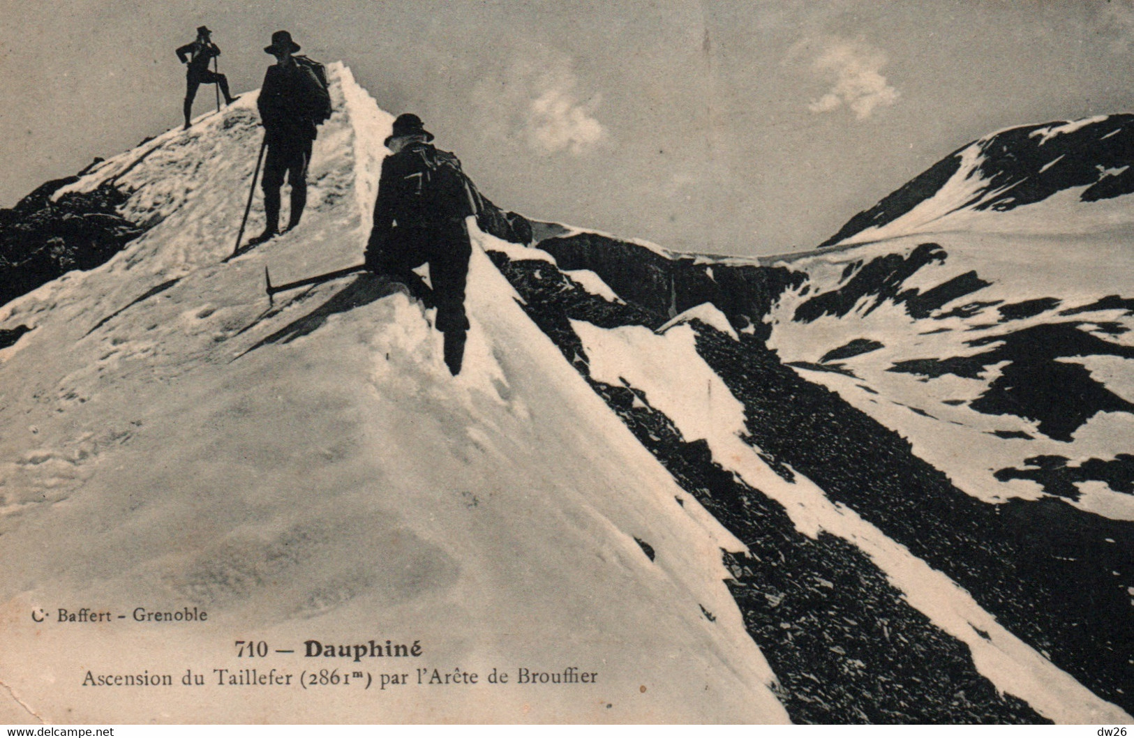Alpinisme Dauphiné (Isère) Ascension Du Taillefer Par L'Arête De Brouffier - Edition C. Baffert - Carte N° 710 - Mountaineering, Alpinism