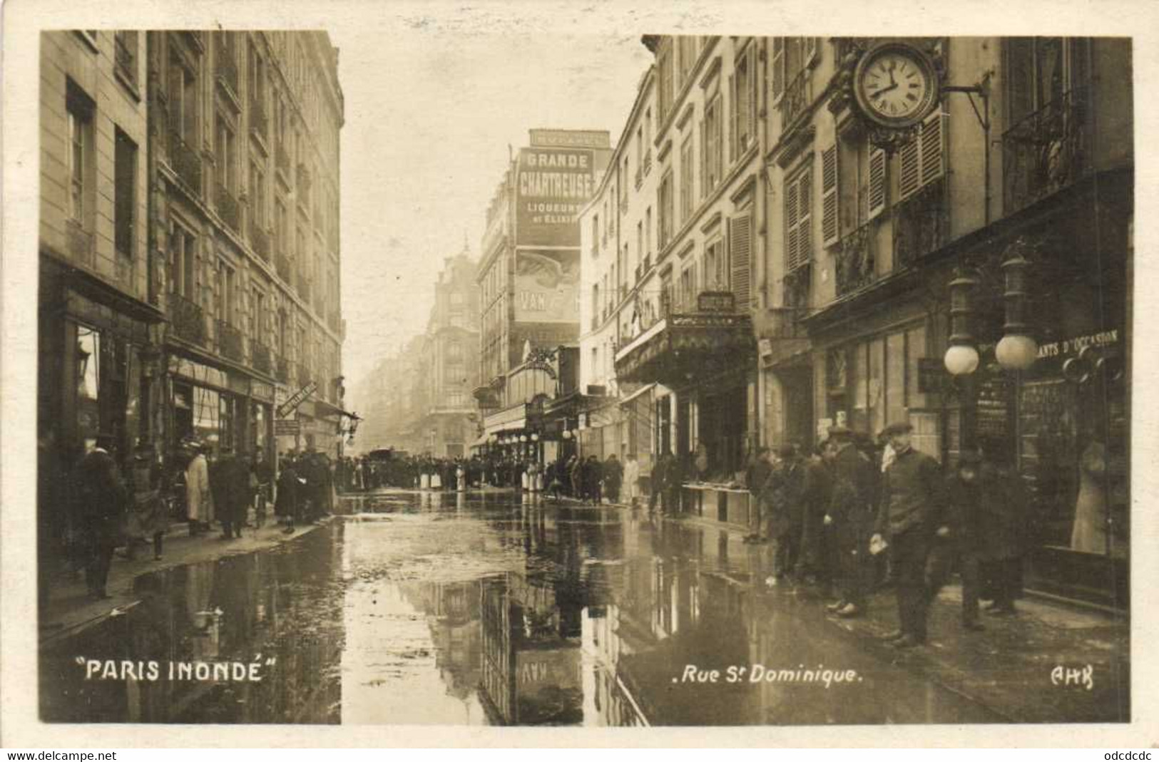 "PARIS INONDE " Rue St Dominique RV - Überschwemmung 1910