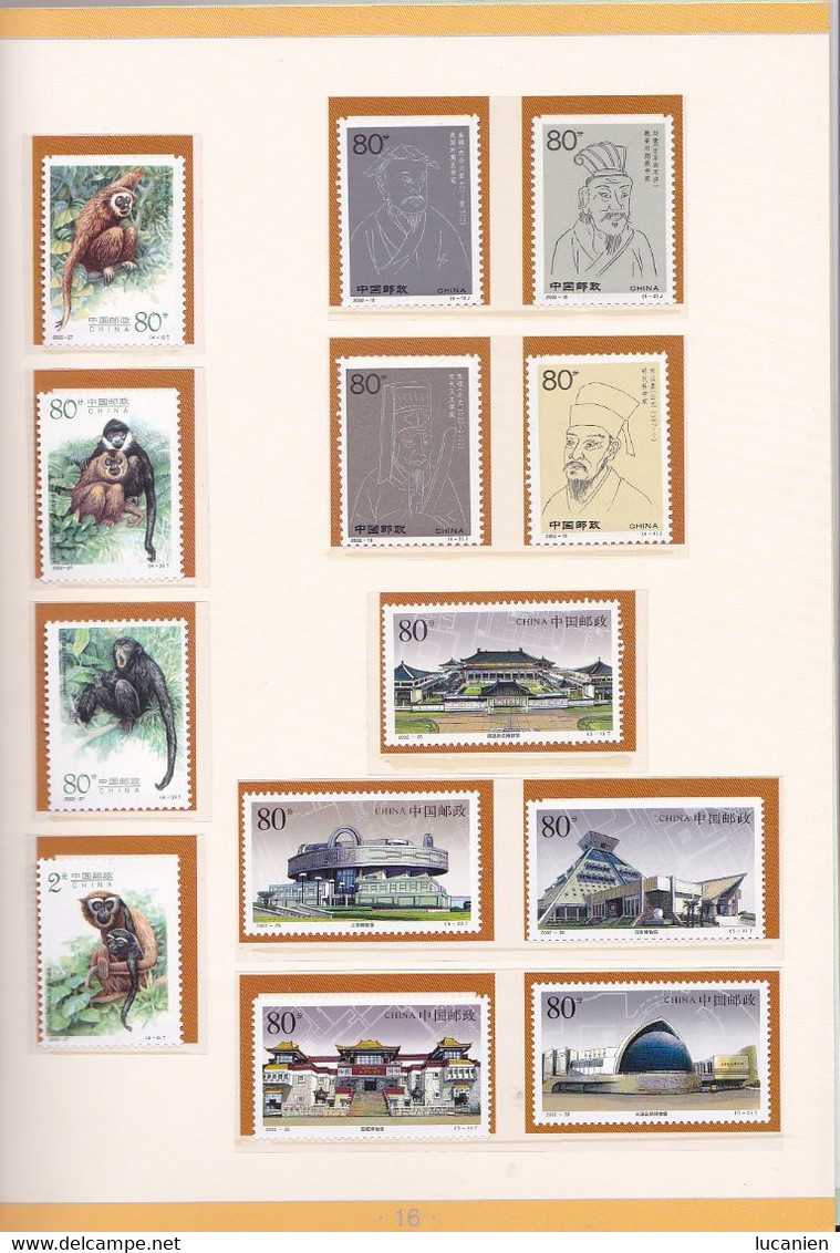 Chine Année Complète 2002 ** -Timbres - Blocs - 28 Photos - Voir Descriptif -