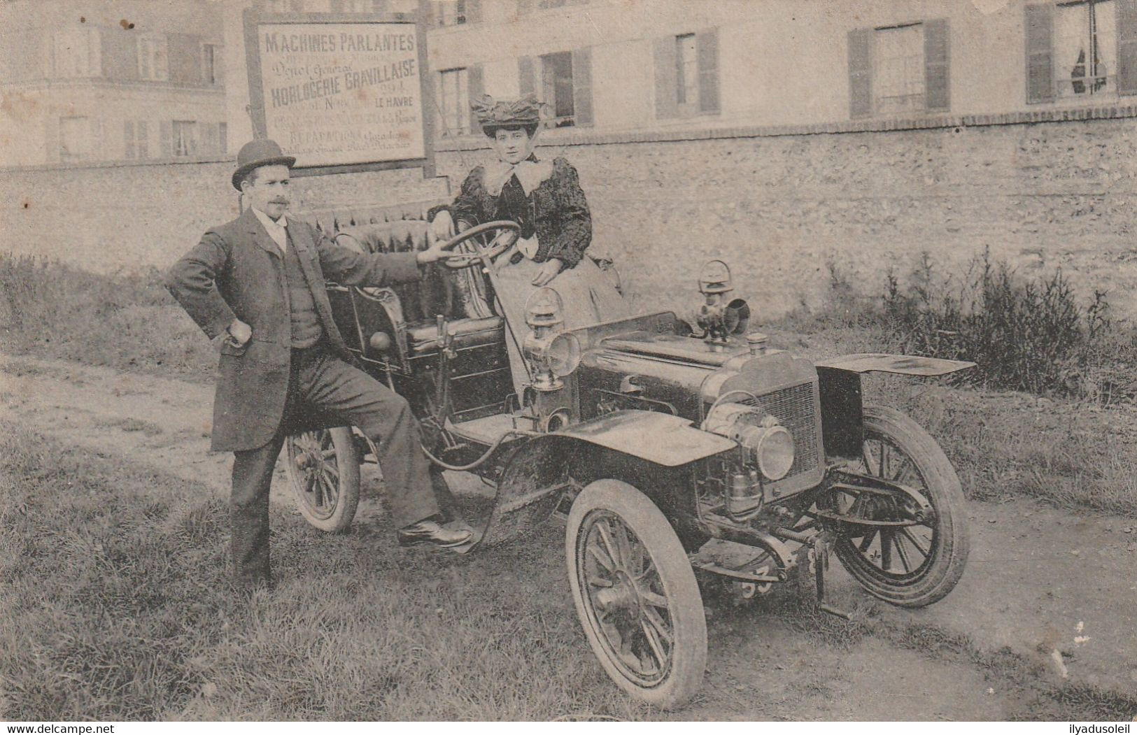 Horlogerie Gravillaise Le Havre Voiture Publicitaire Tre Gros Plan - Graville