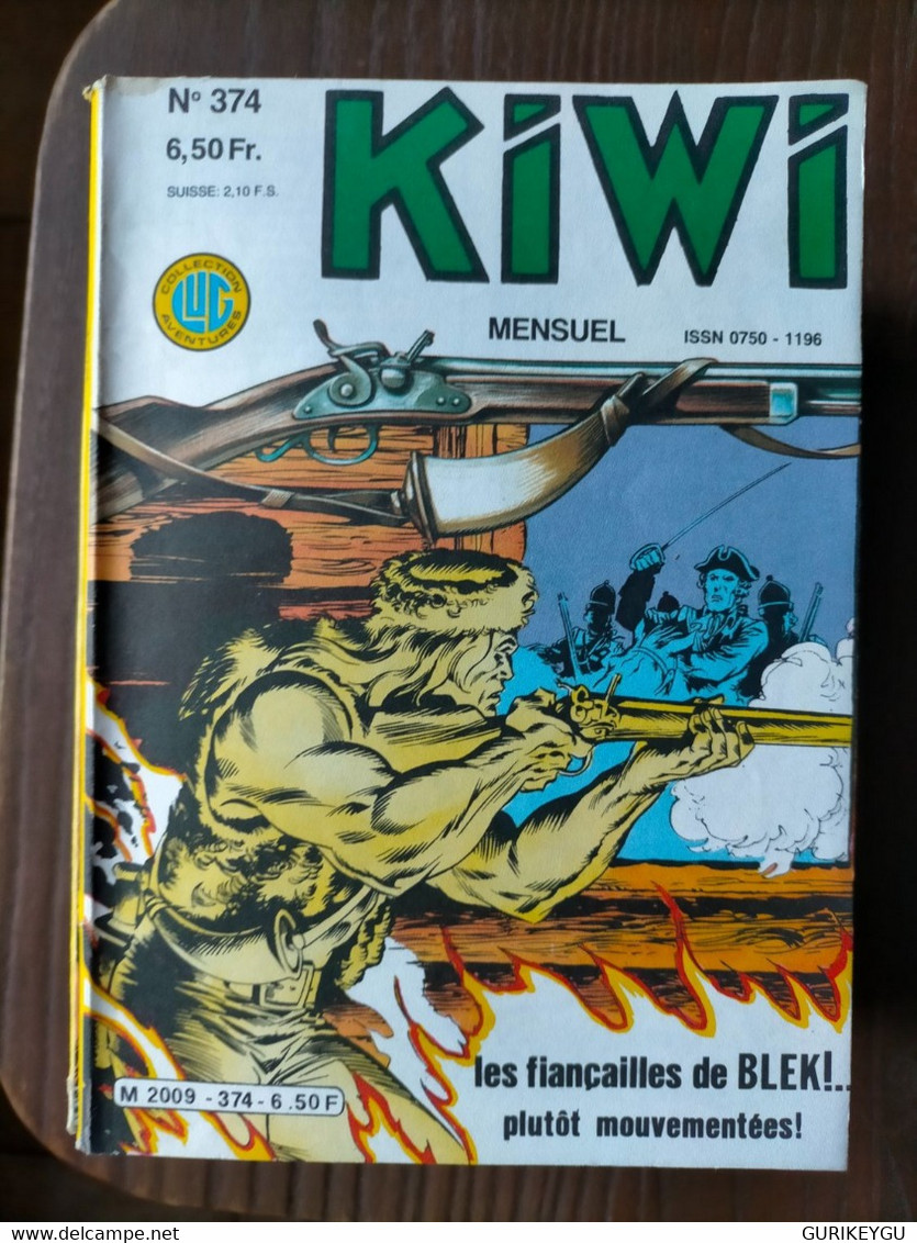Bd KIWI N° 374  LUG  BLEK LE ROC  10/06/1986 Le Petit Trappeur - Kiwi