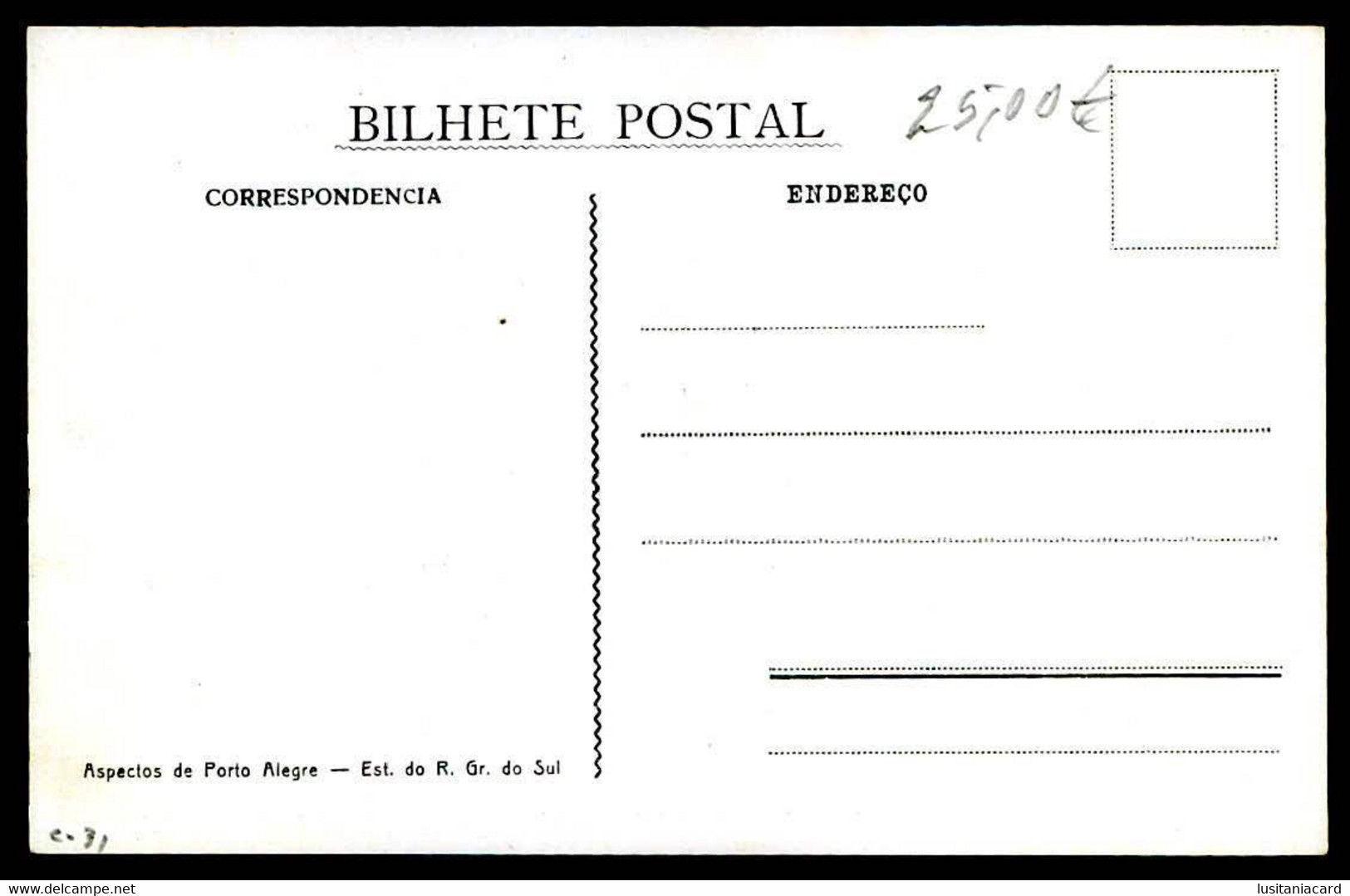 PORTO ALEGRE  - Rua Dos Andradas.( Nº 13)  Carte Postale - Porto Alegre