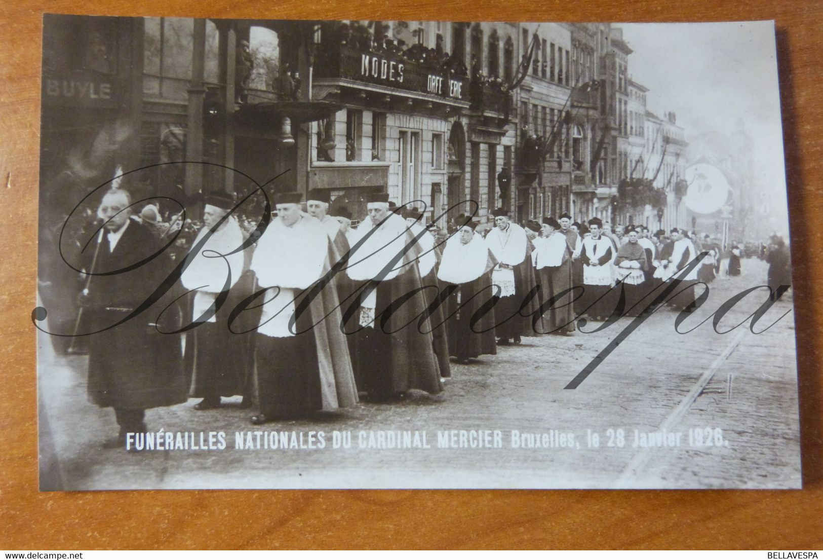 Bruxelles Cardinal Mercier Bischop 1926 Fotokaart Rectors UVB ..Famile Royal Albert ... lot 6 x RPPC