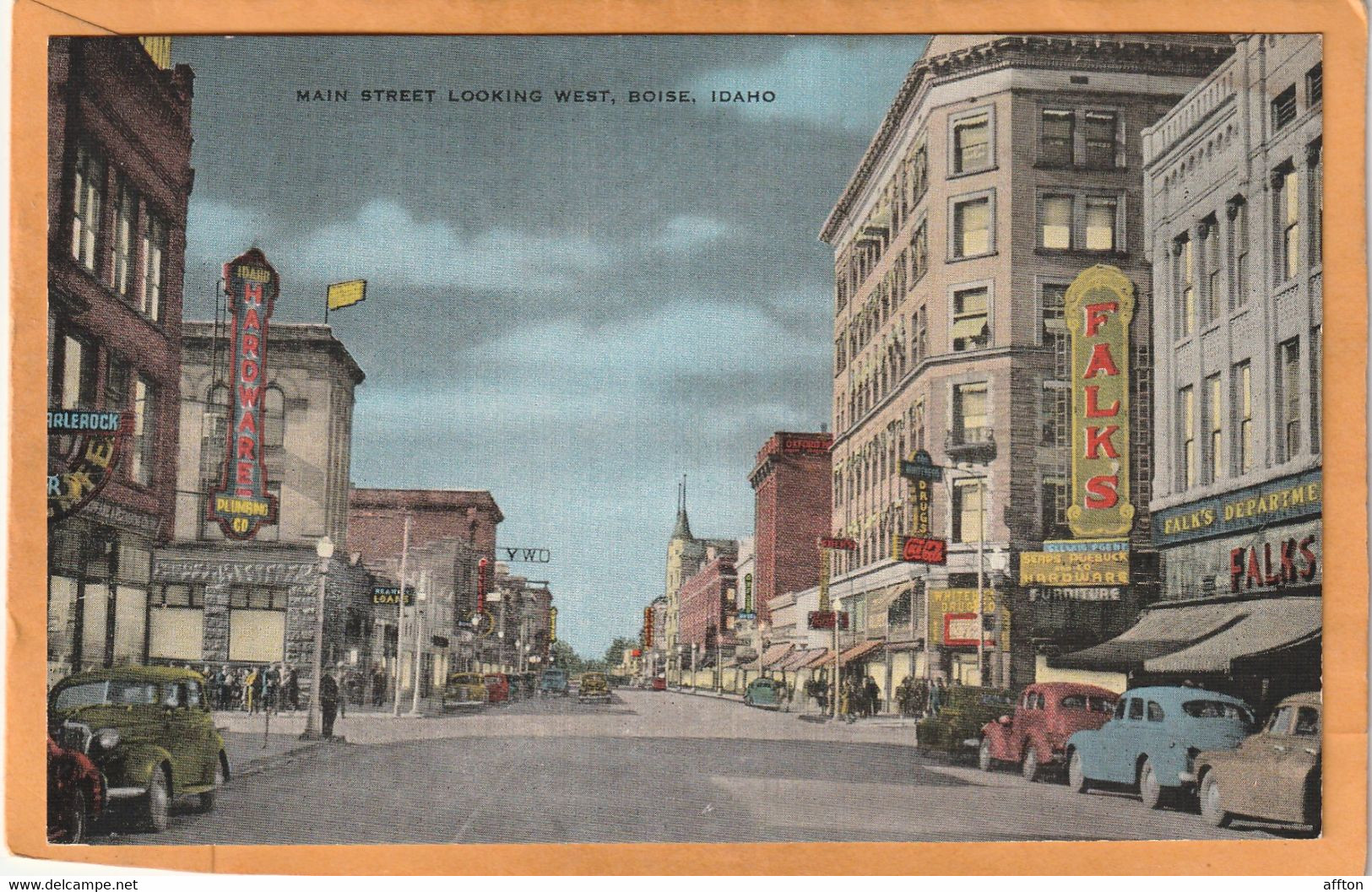 Boise ID Coca Cola Advertising Sign Old Postcard - Boise