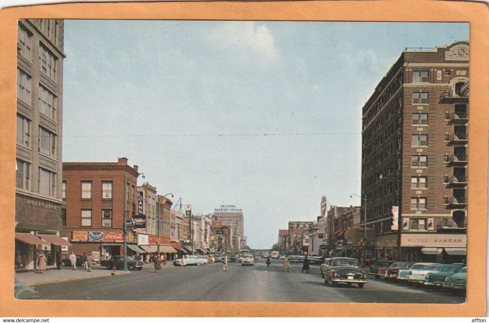 Topeka Kansas Coca Cola Advertising Sign Old Postcard - Topeka