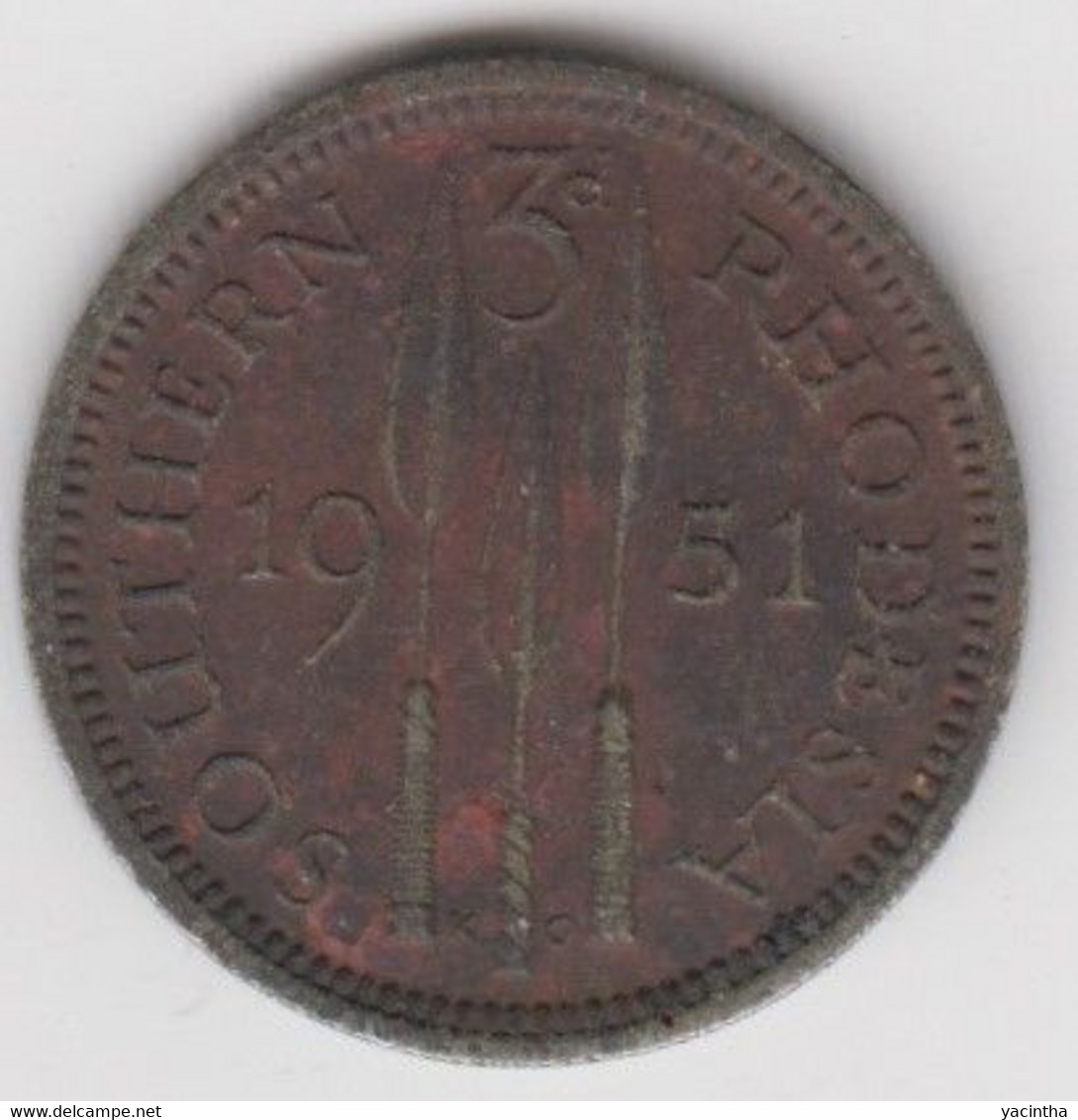 @Y@   Rhodesië    3 Cent  1951   (100) - Rhodesia