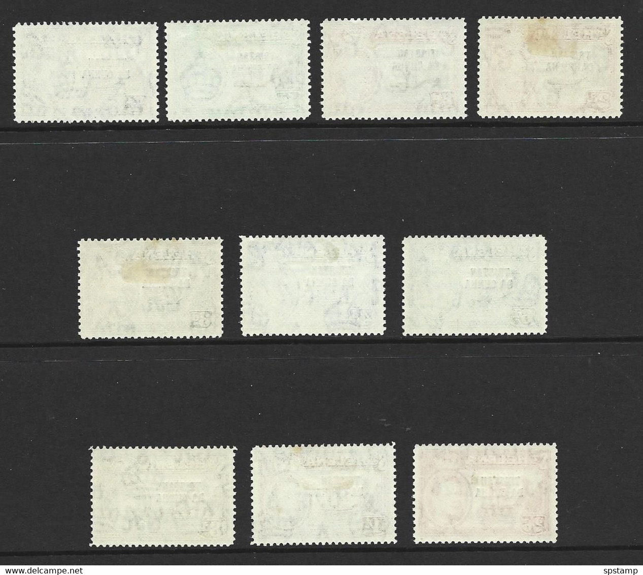 Tristan Da Cunha 1952 KGVI Definitives Short Set Of 10 To 2/6 FM , One With Spot - Tristan Da Cunha