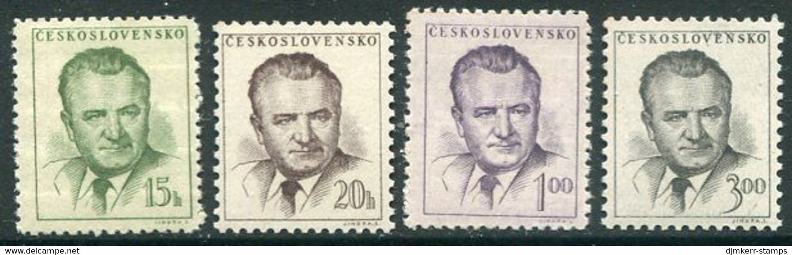 CZECHOSLOVAKIA 1953 Gottwald Definitive  MNH / **.  Michel 808-11 - Unused Stamps