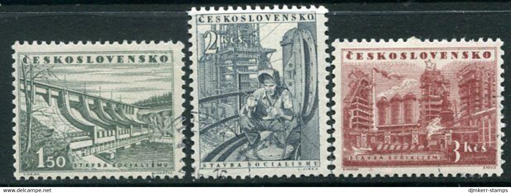 CZECHOSLOVAKIA 1953 Building Of Scialism Used.  Michel 8003-05 - Used Stamps
