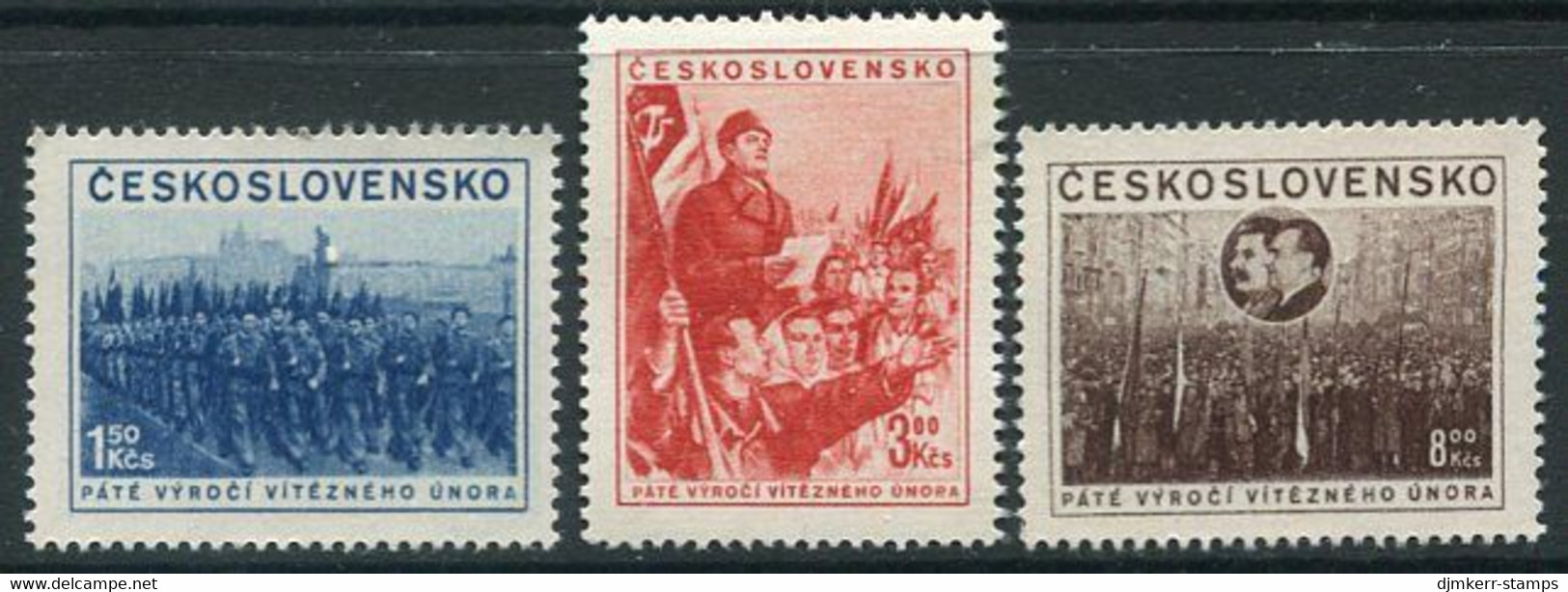 CZECHOSLOVAKIA 1953 Constitution Anniversary MNH / **.  Michel 780-82 - Nuevos