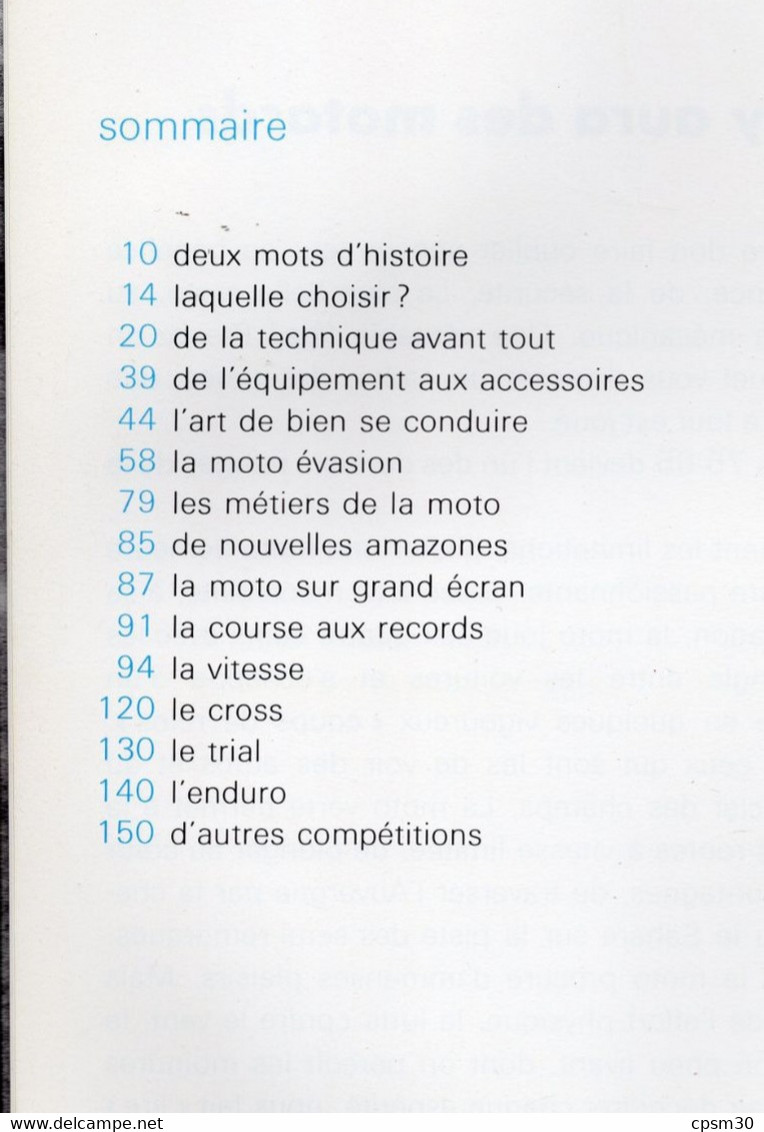 Livre - La MOTO, Mécanique, Conduite, Tourisme, Vitesse, Trial, Enduro, Moto Verte, Philippe Michel Et Fenouil, 1976 - Moto